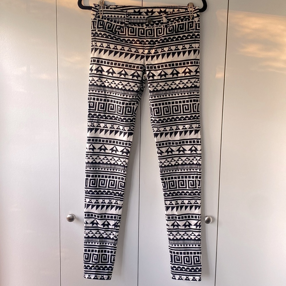 Geometric Skinny Jeans